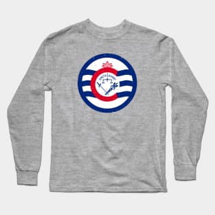 Retro Cincinnati Ohio City Flag // Vintage Cincinnati Grunge Emblem Long Sleeve T-Shirt